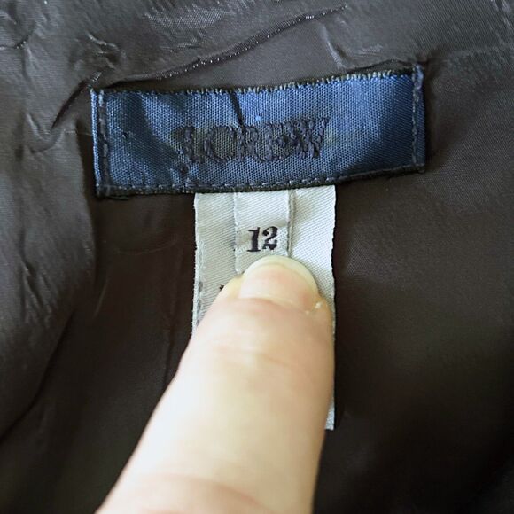 J.Crew Elegant Navy Cowl Midi Dress (12) 100% Wool Suiting Sleeveless Sheath - Picture 10 of 16